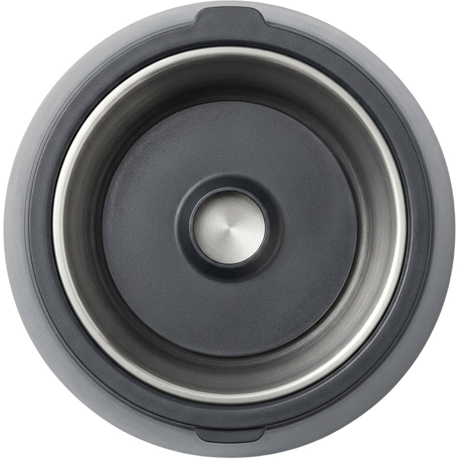 Blnkg Floating Disc Pet Water Bowl with Stainless Steel Insert 40 oz Smoke
