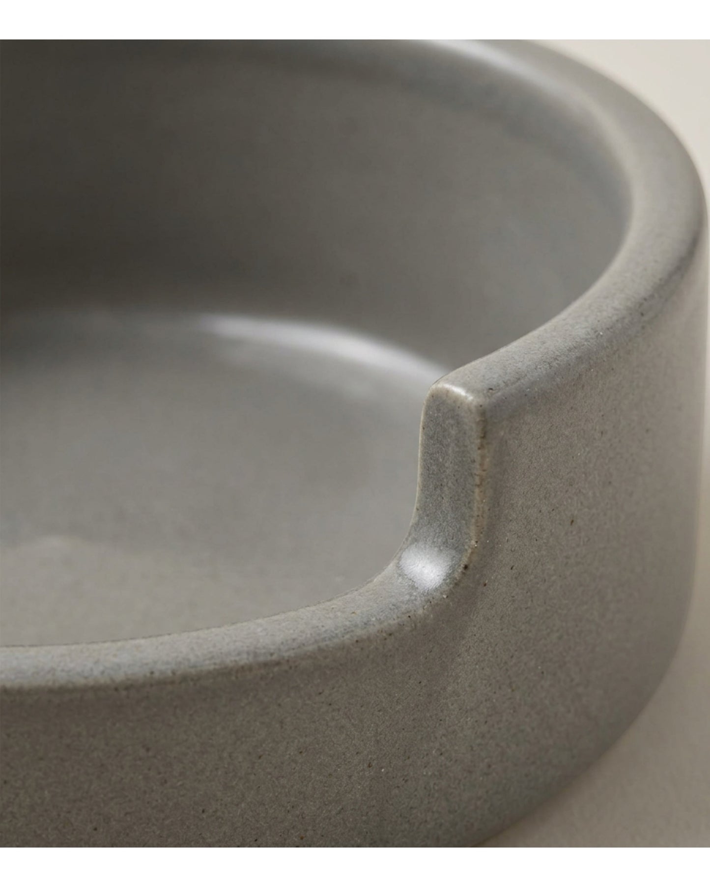 Blnkg Weighted Ceramic Dog Bowl Stone 24 oz